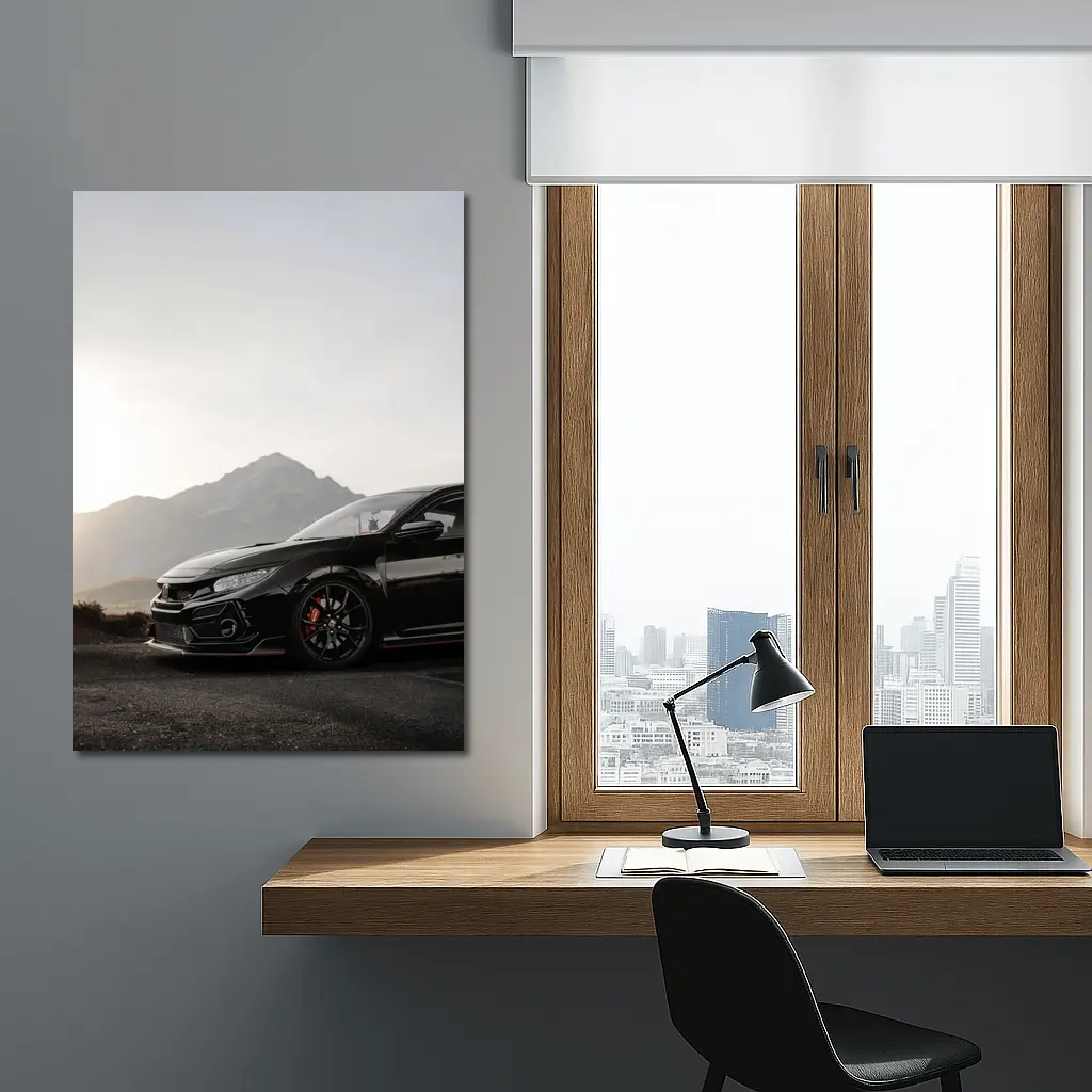 Honda Civic Type R Black Mountain Backdrop – Wall Art