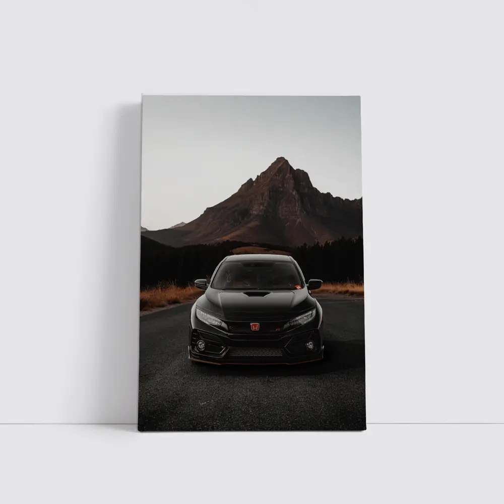 Honda Civic Type R Black Mountain Road – Wall Art