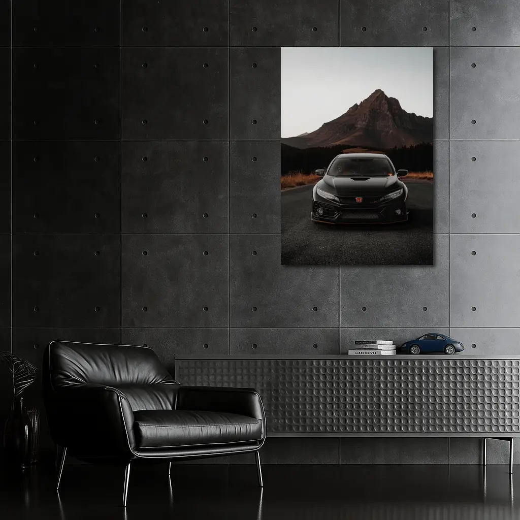 Honda Civic Type R Black Mountain Road – Wall Art