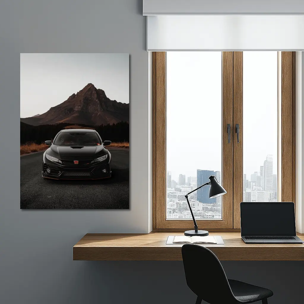 Honda Civic Type R Black Mountain Road – Wall Art