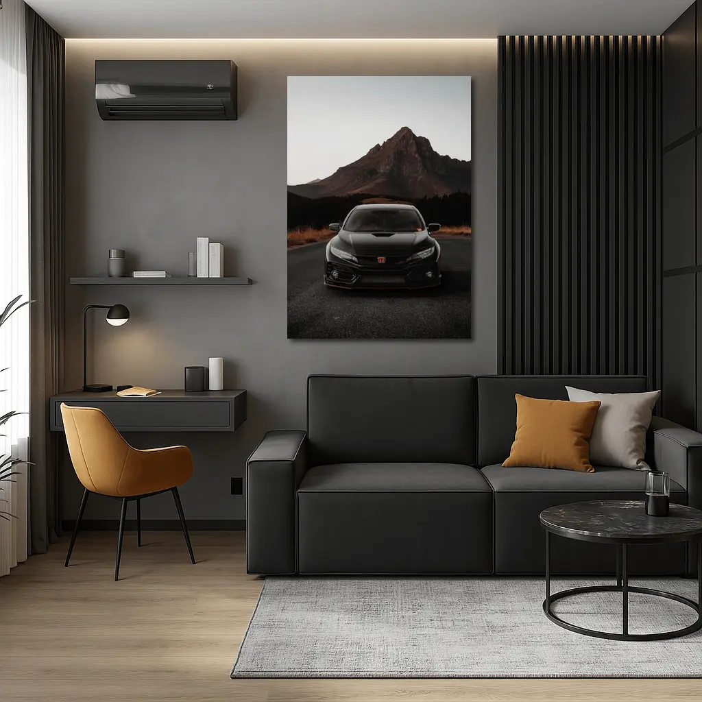 Honda Civic Type R Black Mountain Road – Wall Art