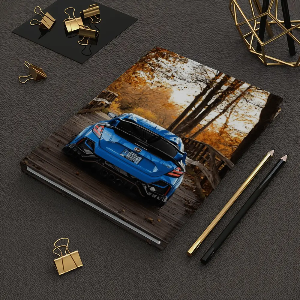 Honda Civic Type R Blue Autumn Park – Notebooks