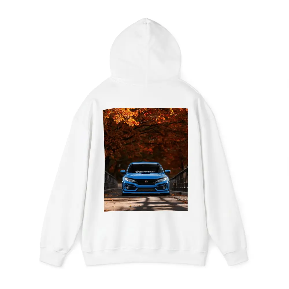 Honda Civic Blue Front Autumn Trees – Hoodies
