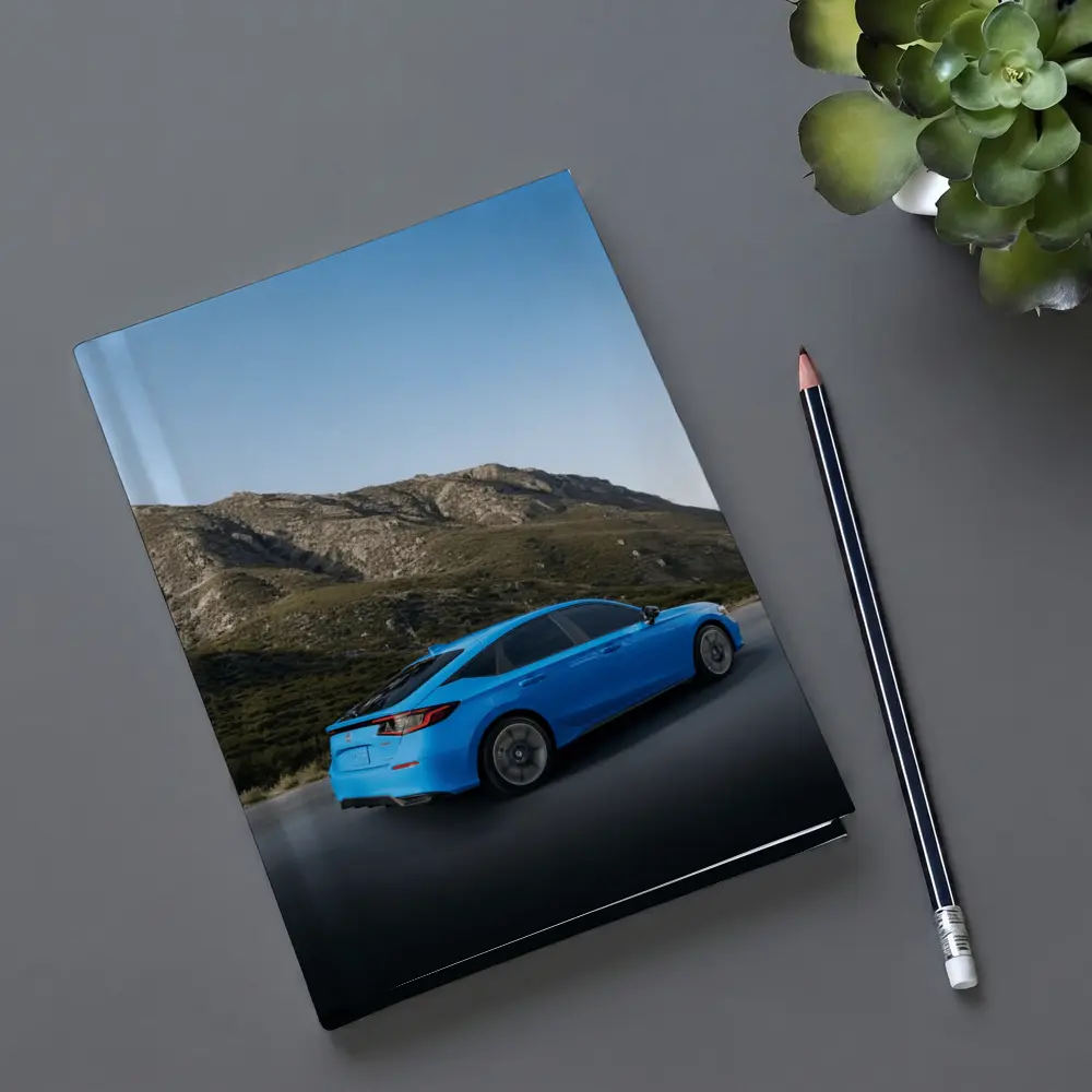 Honda Civic Blue Mountain Road Scene – Notebooks