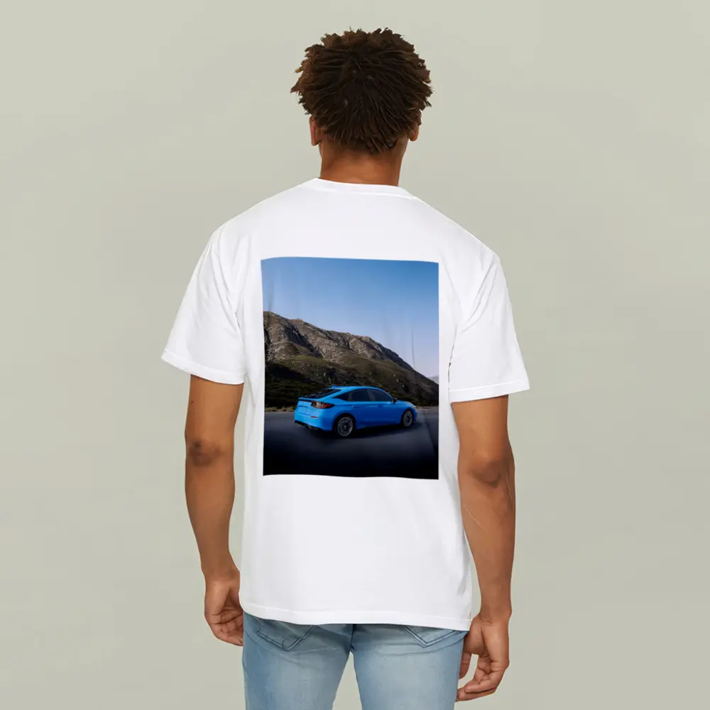 Honda Civic Blue Mountain Road Scene – T-Shirts