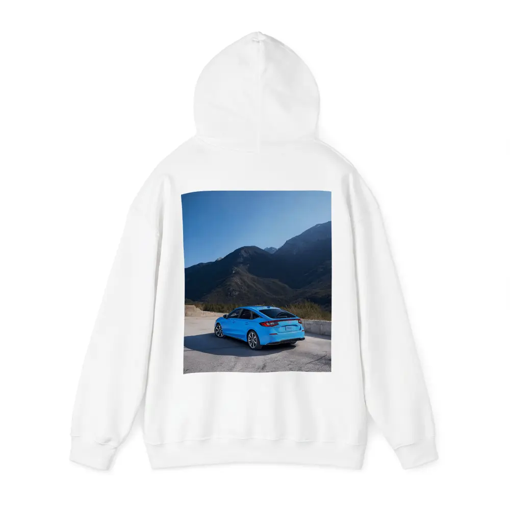 Honda Civic Blue Rear Mountain Backdrop – Hoodies