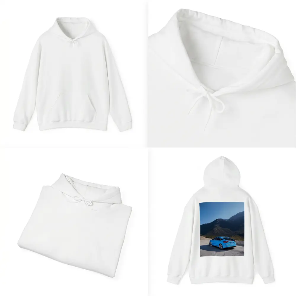 Honda Civic Blue Rear Mountain Backdrop – Hoodies