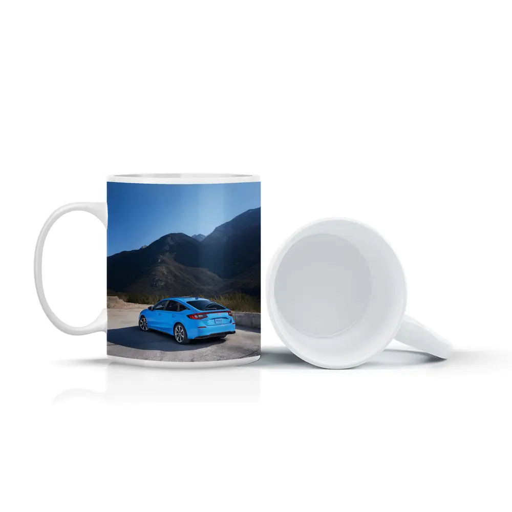 Honda Civic Blue Rear Mountain Backdrop – Mugs