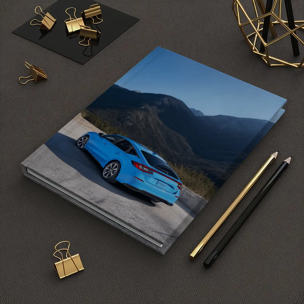 Honda Civic Blue Rear Mountain Backdrop – Notebooks