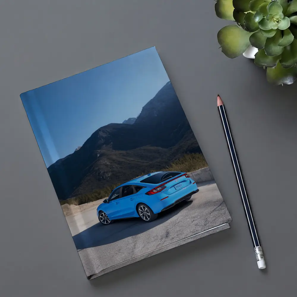 Honda Civic Blue Rear Mountain Backdrop – Notebooks