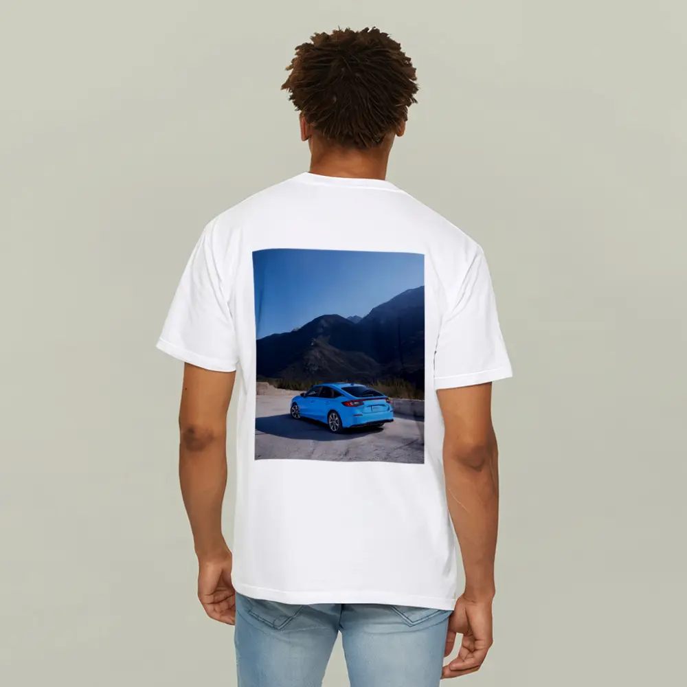 Honda Civic Blue Rear Mountain Backdrop – T-Shirts