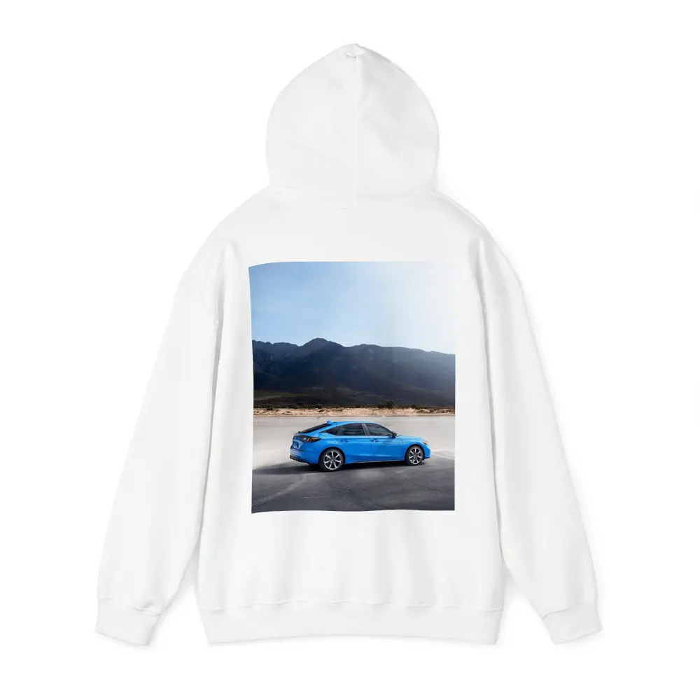 Honda Civic Blue Hatchback Desert Mountains – Hoodies