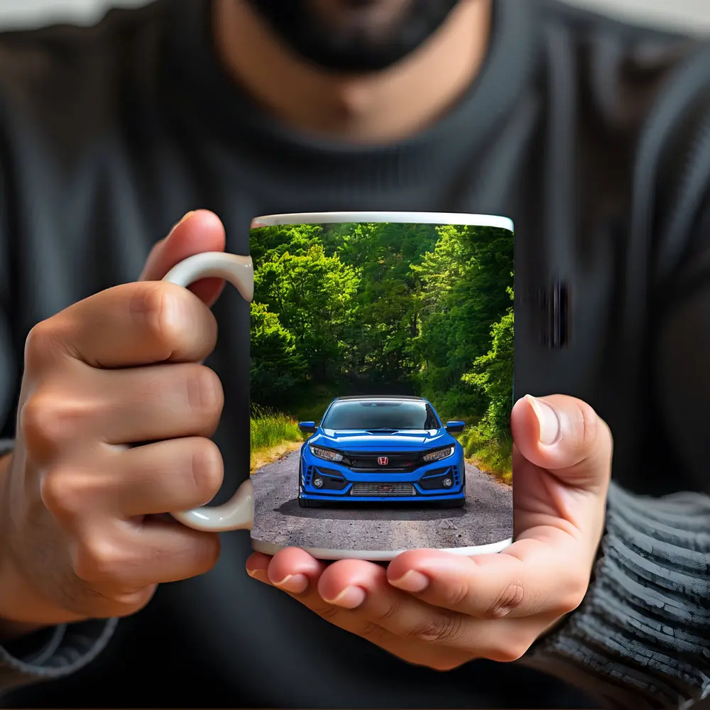 Honda Civic Type R Blue Forest Road – Mugs