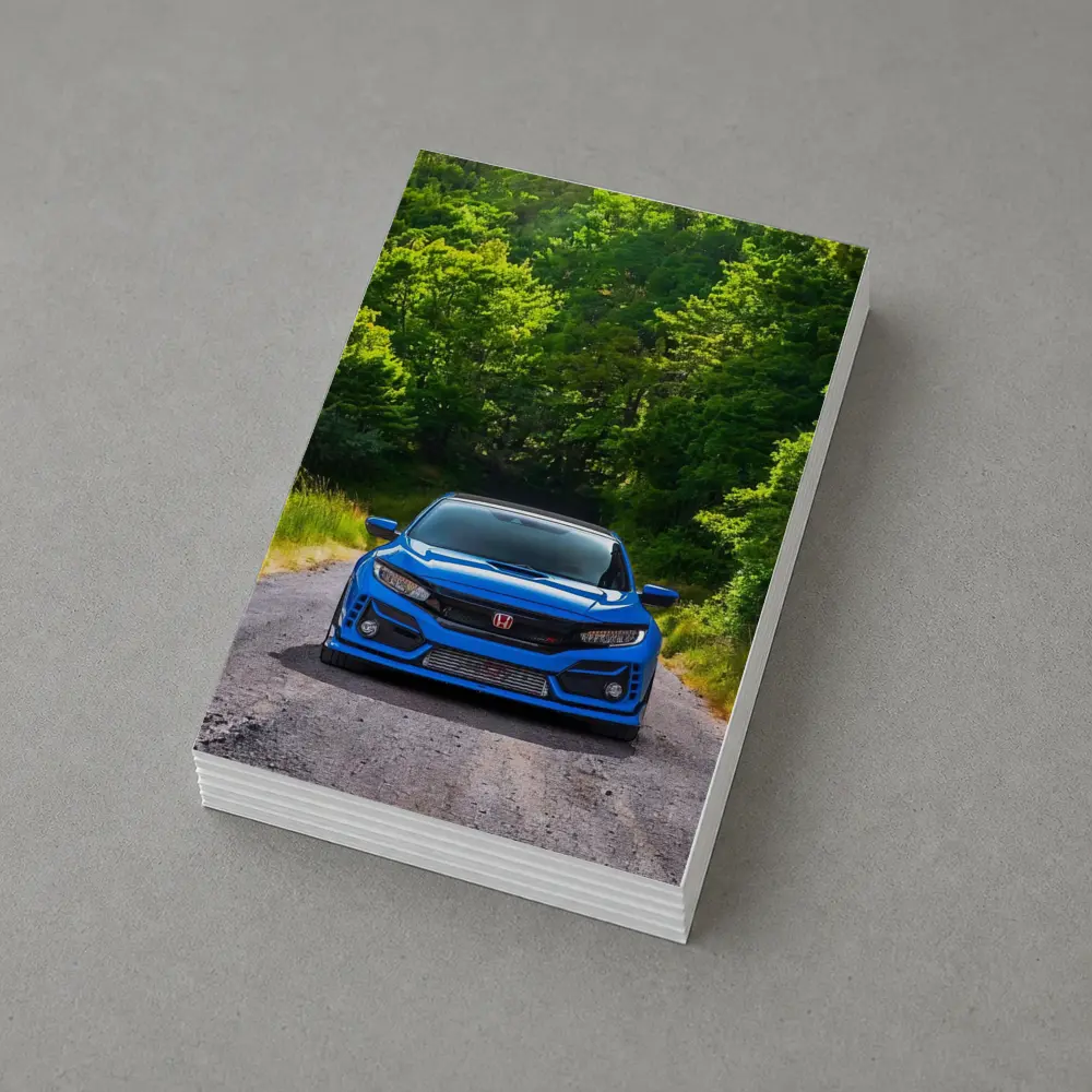 Honda Civic Type R Blue Forest Road – Postcards