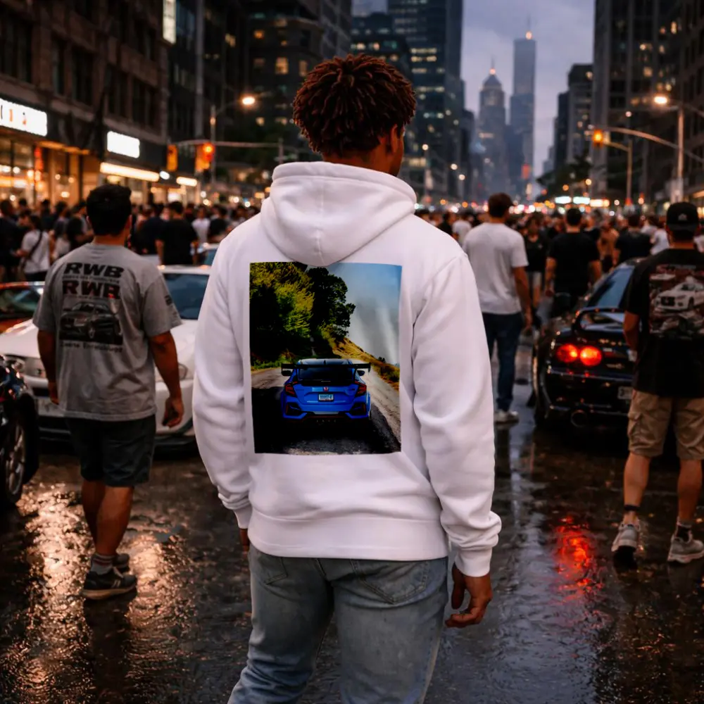 Honda Civic Type R Blue Mountain Road – Hoodies