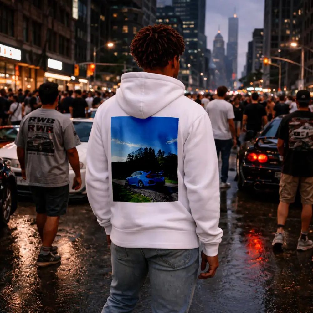 Honda Civic Type R Blue Country Road – Hoodies