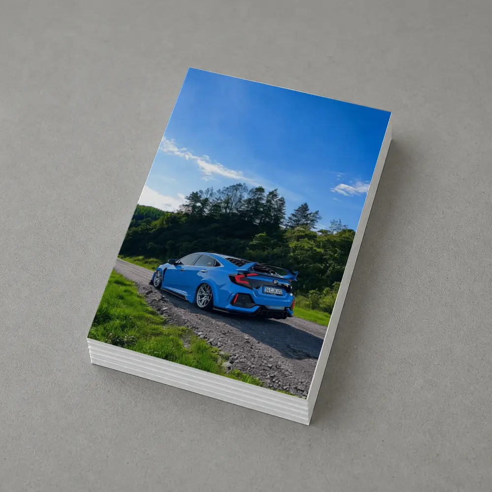 Honda Civic Type R Blue Country Road – Postcards