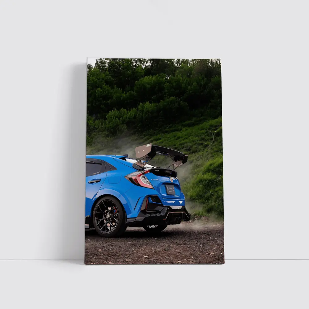 Honda Civic Type R Blue Forest Road – Wall Art