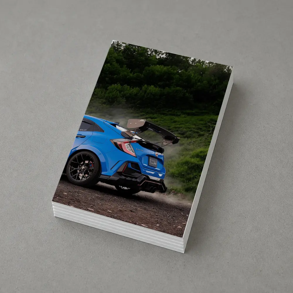 Honda Civic Type R Blue Forest Road – Postcards