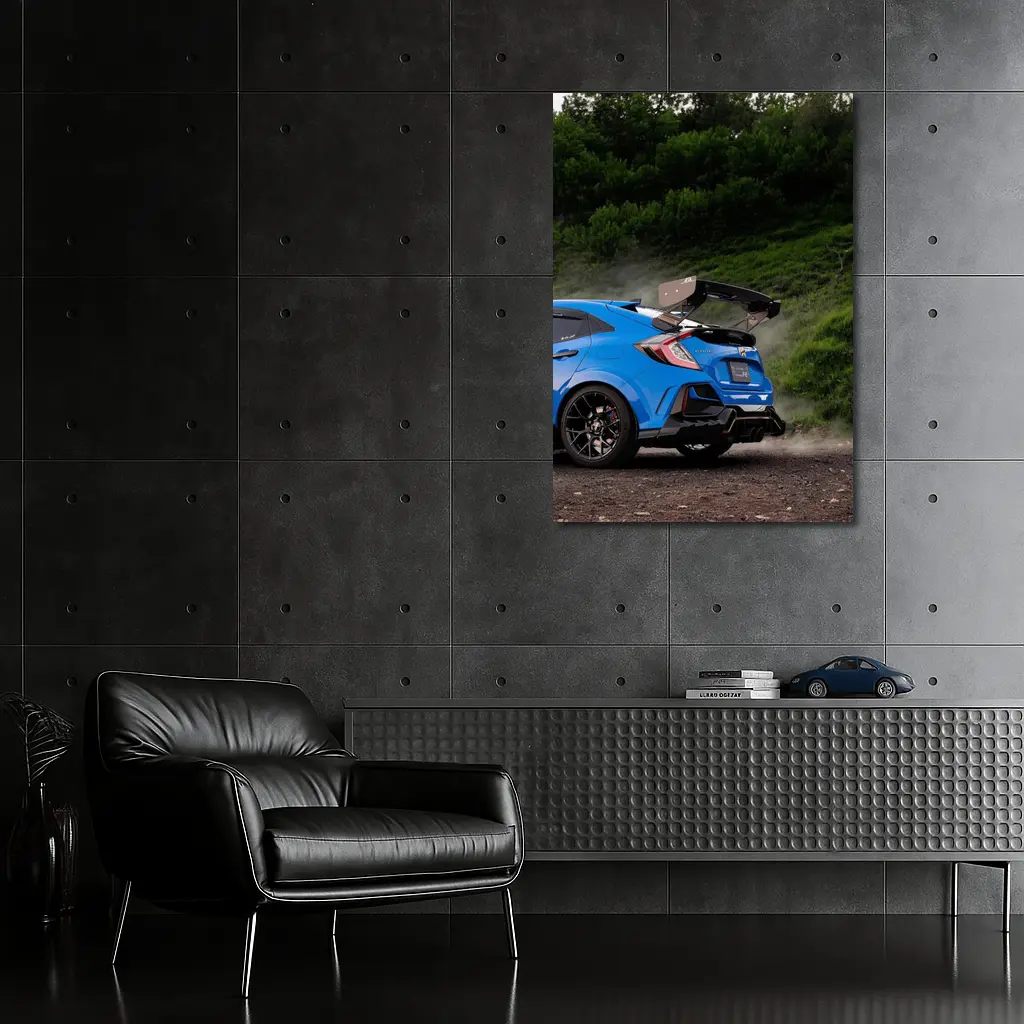 Honda Civic Type R Blue Forest Road – Wall Art