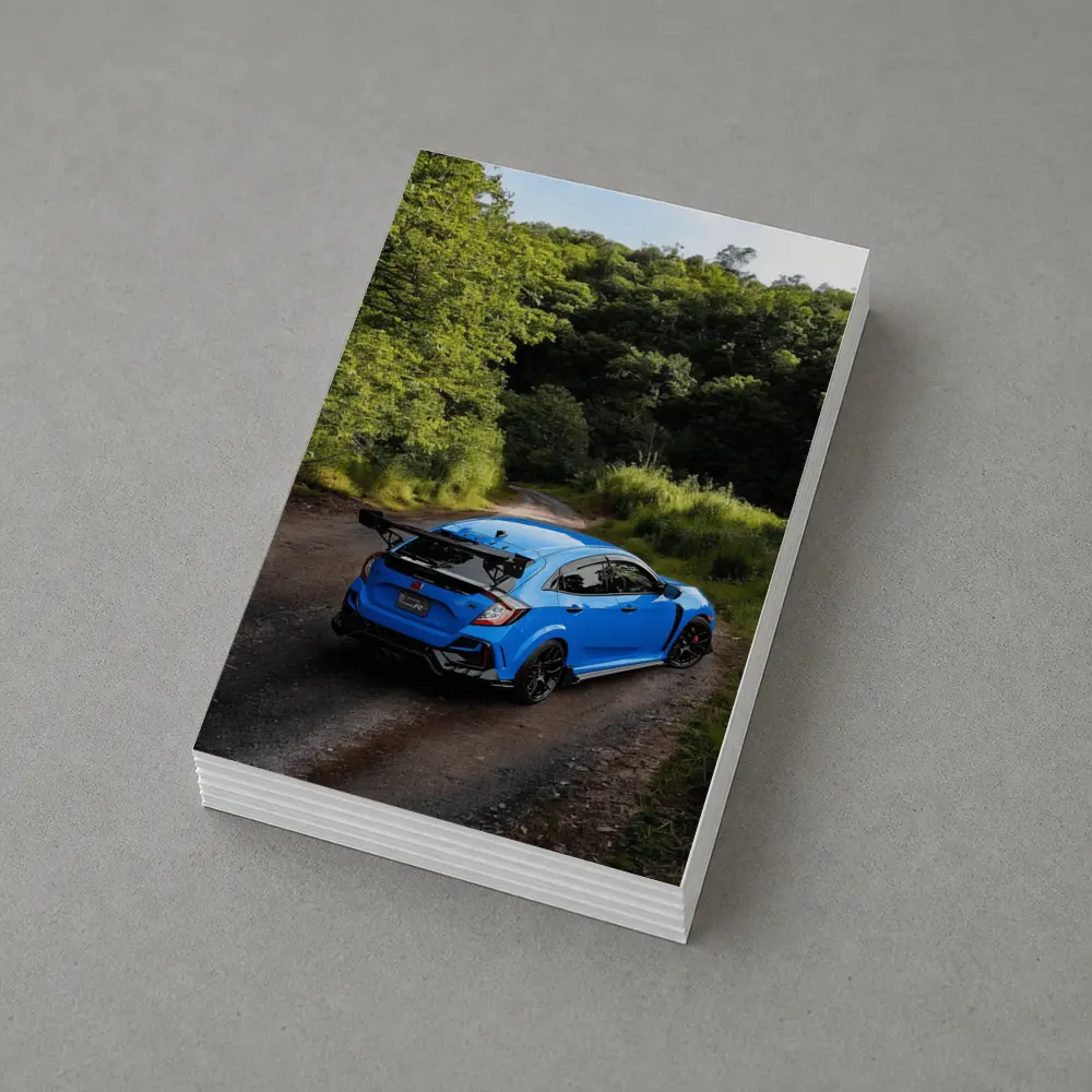 Honda Civic Type R Blue Forest Road – Postcards