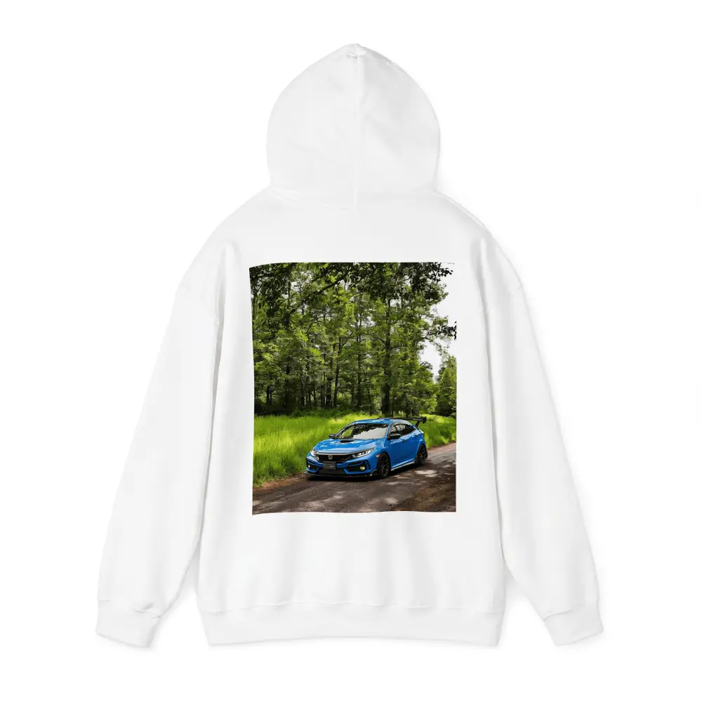 Blue Honda Civic Type R Forest Road – Hoodies