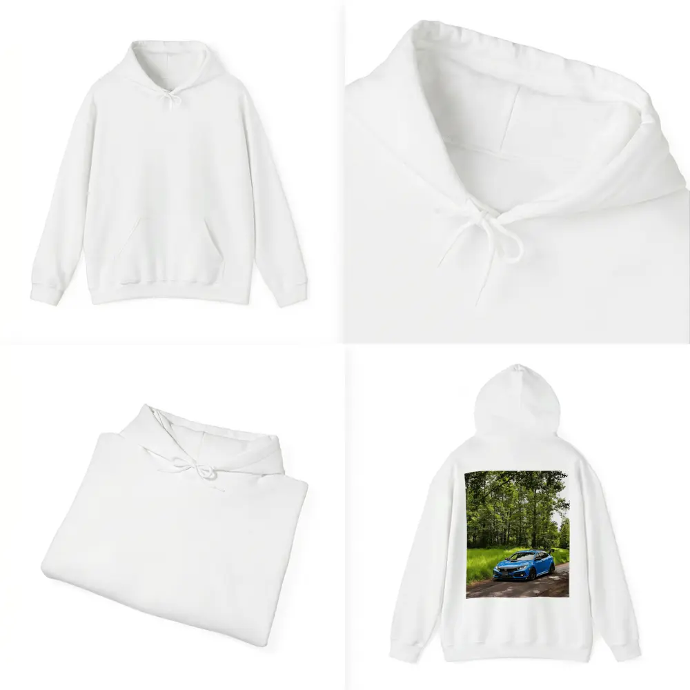 Blue Honda Civic Type R Forest Road – Hoodies