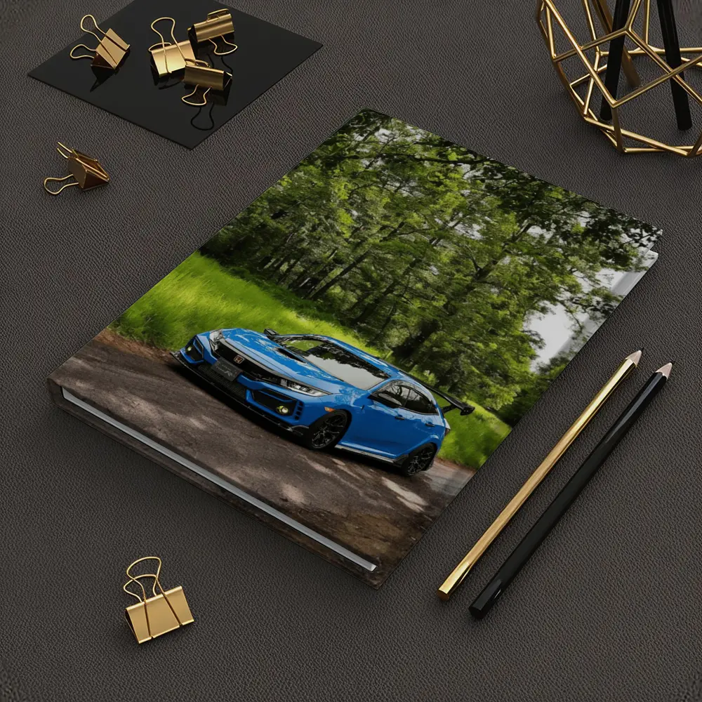 Blue Honda Civic Type R Forest Road – Notebooks
