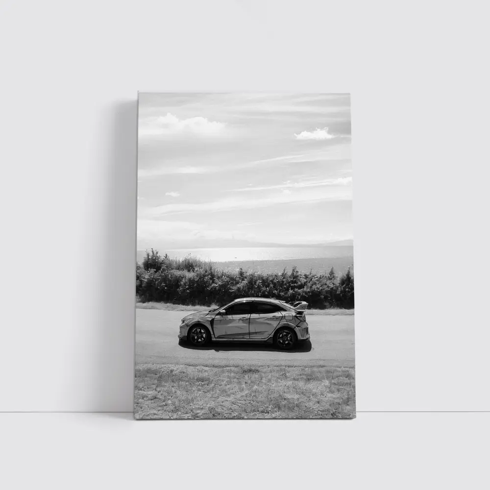 Honda Civic Type R Coastal Black White – Wall Art