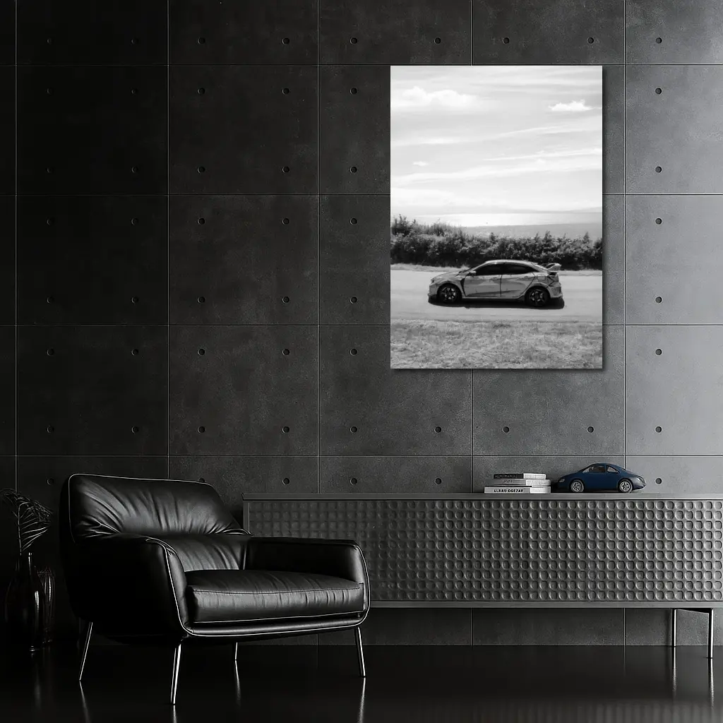 Honda Civic Type R Coastal Black White – Wall Art