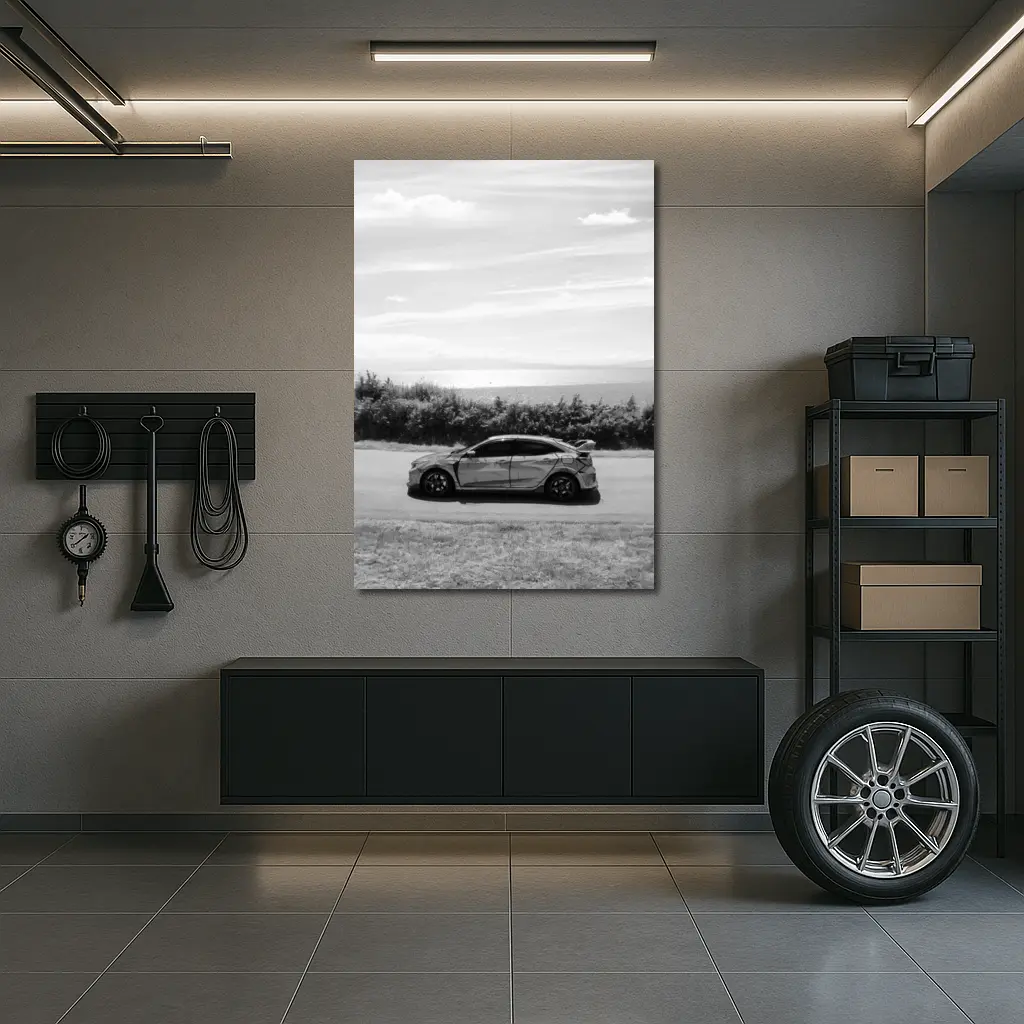 Honda Civic Type R Coastal Black White – Wall Art