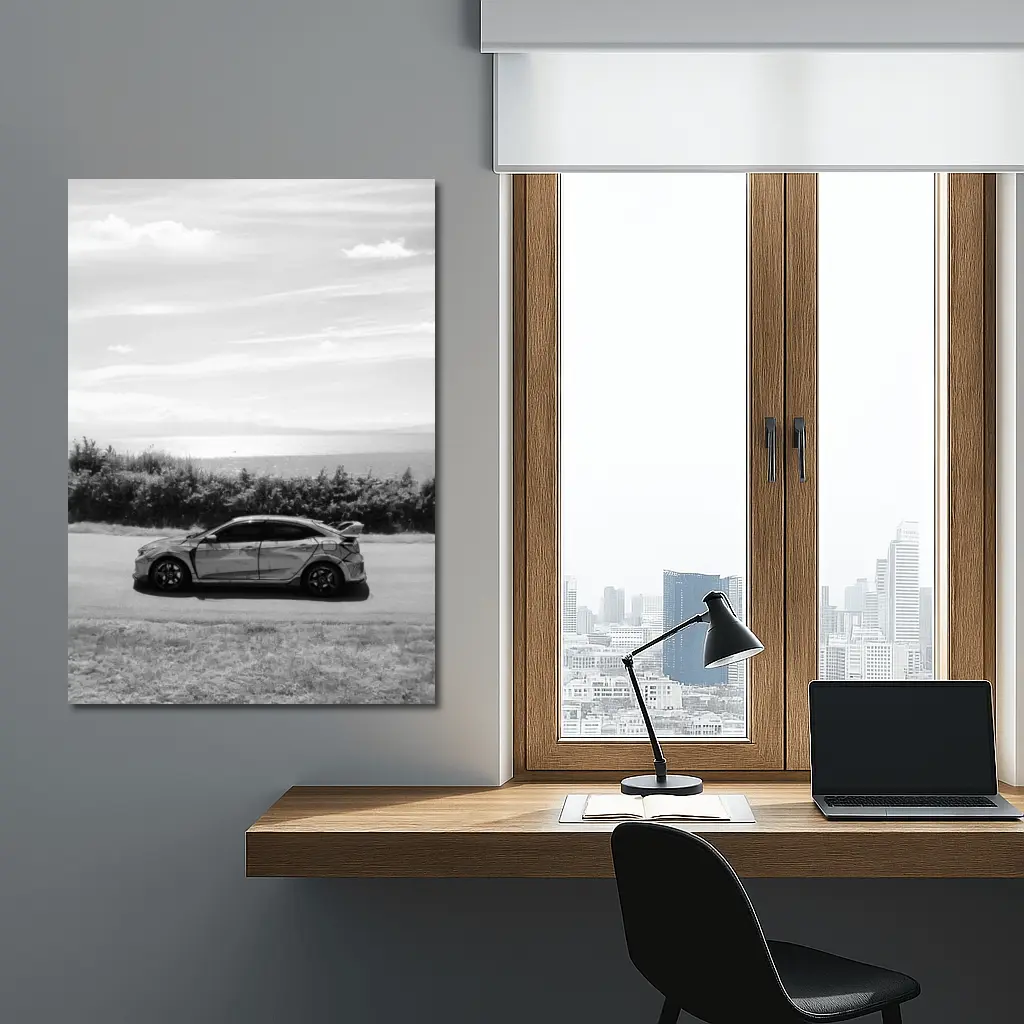 Honda Civic Type R Coastal Black White – Wall Art