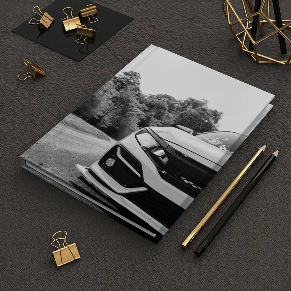 Honda Civic Front Close Up Forest Road – Notebooks