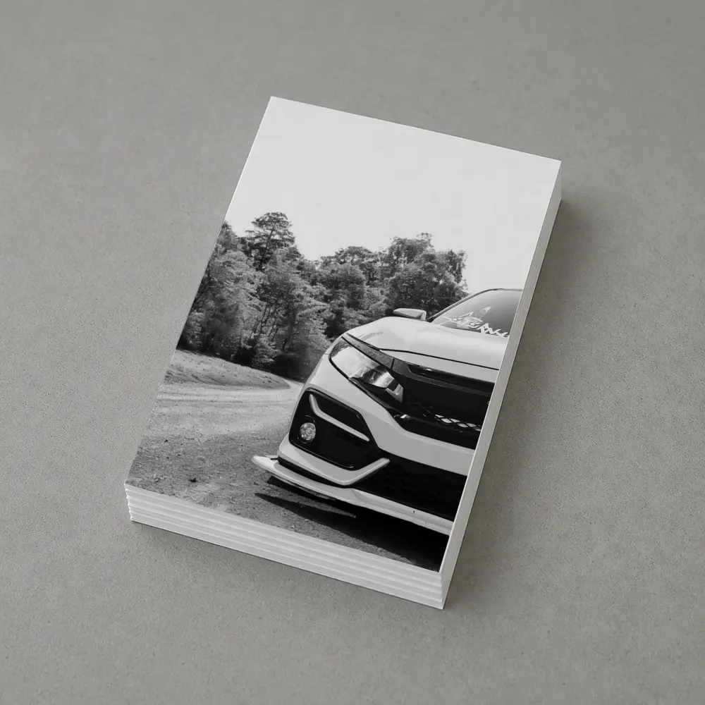 Honda Civic Front Close Up Forest Road – Postcards