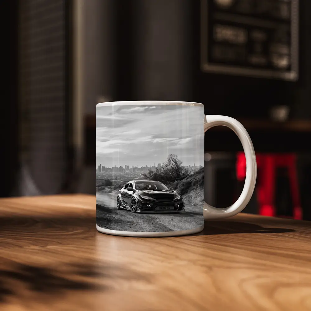 Honda Civic Widebody Black White Dirt Road – Mugs