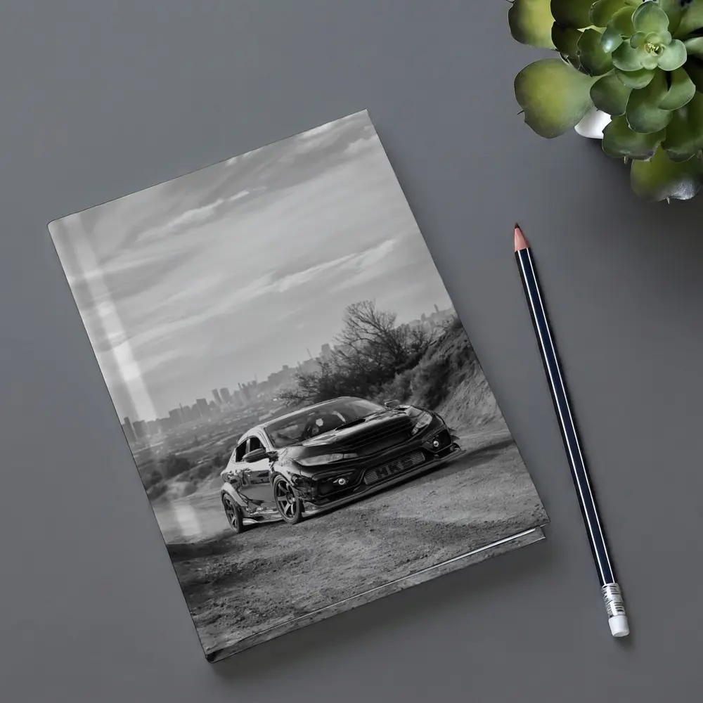 Honda Civic Widebody Black White Dirt Road – Notebooks
