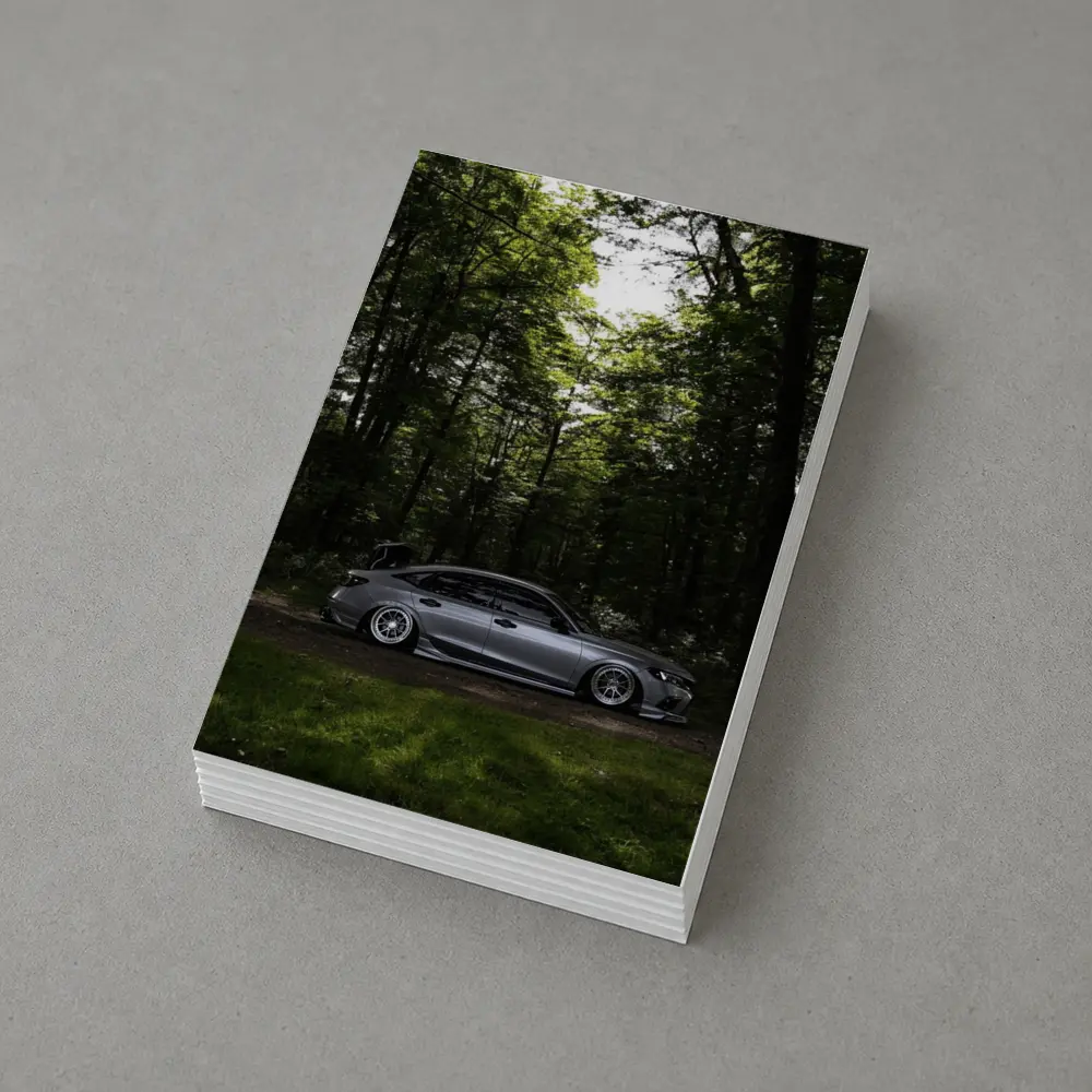 Honda Civic Stance Build Forest Setting – Postcards