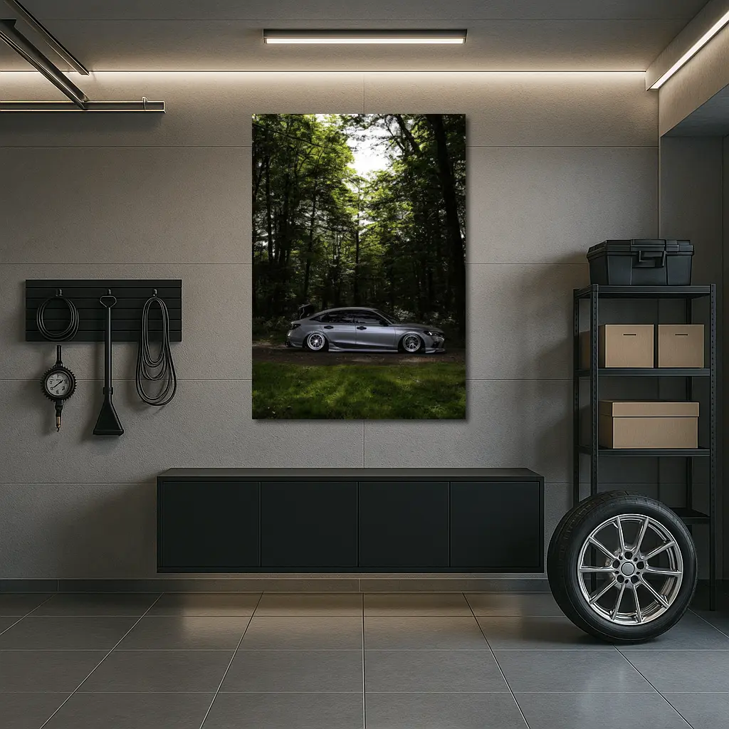 Honda Civic Stance Build Forest Setting – Wall Art
