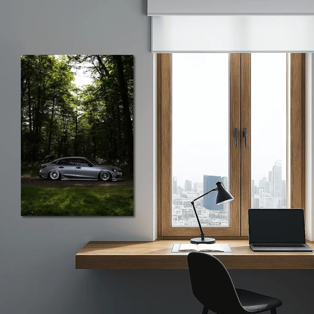 Honda Civic Stance Build Forest Setting – Wall Art