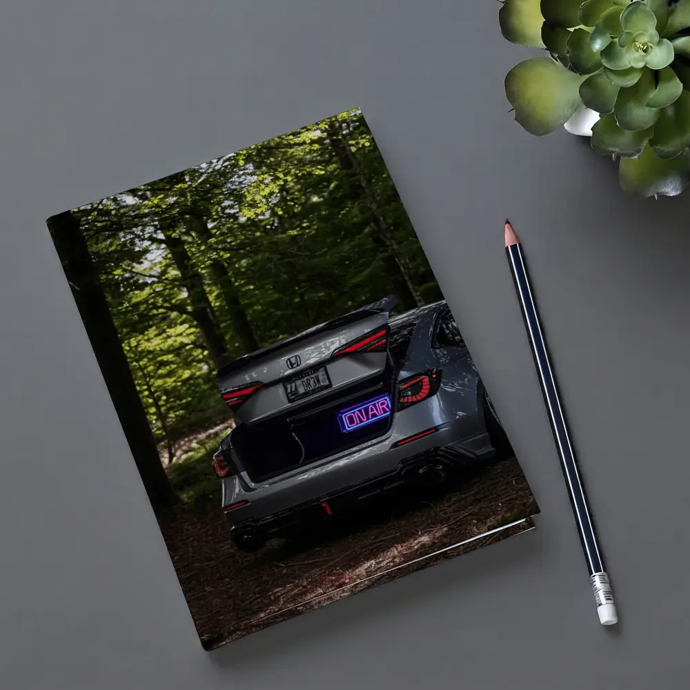 Honda Civic Stanced Rear Forest Setting – Notebooks