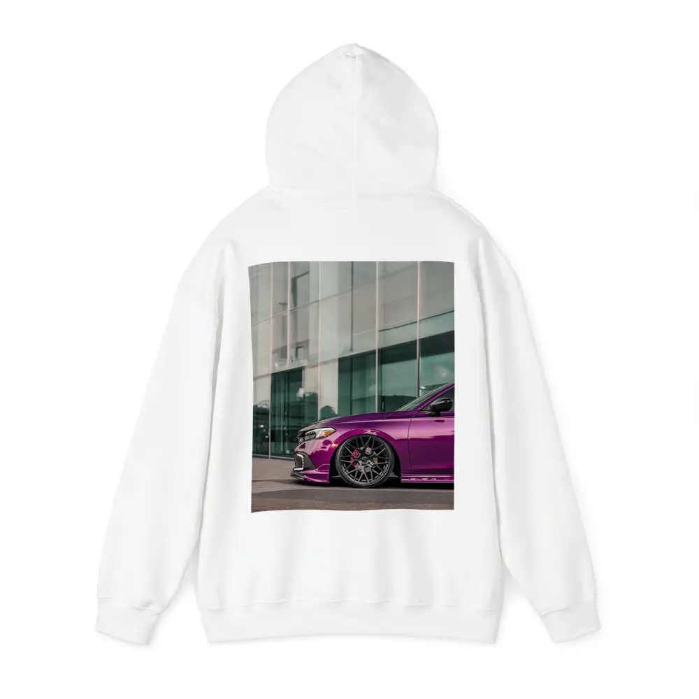 Purple Honda Civic Si Glass Building – Hoodies