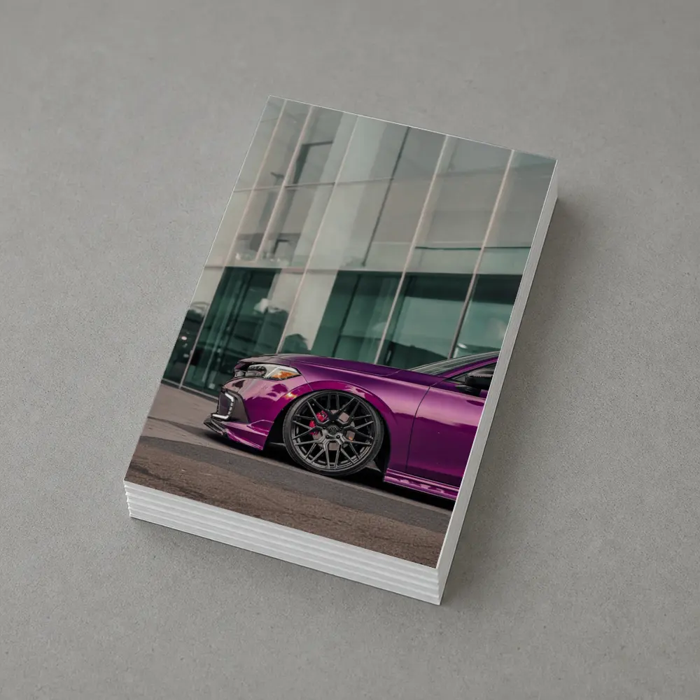 Purple Honda Civic Si Glass Building – Postcards