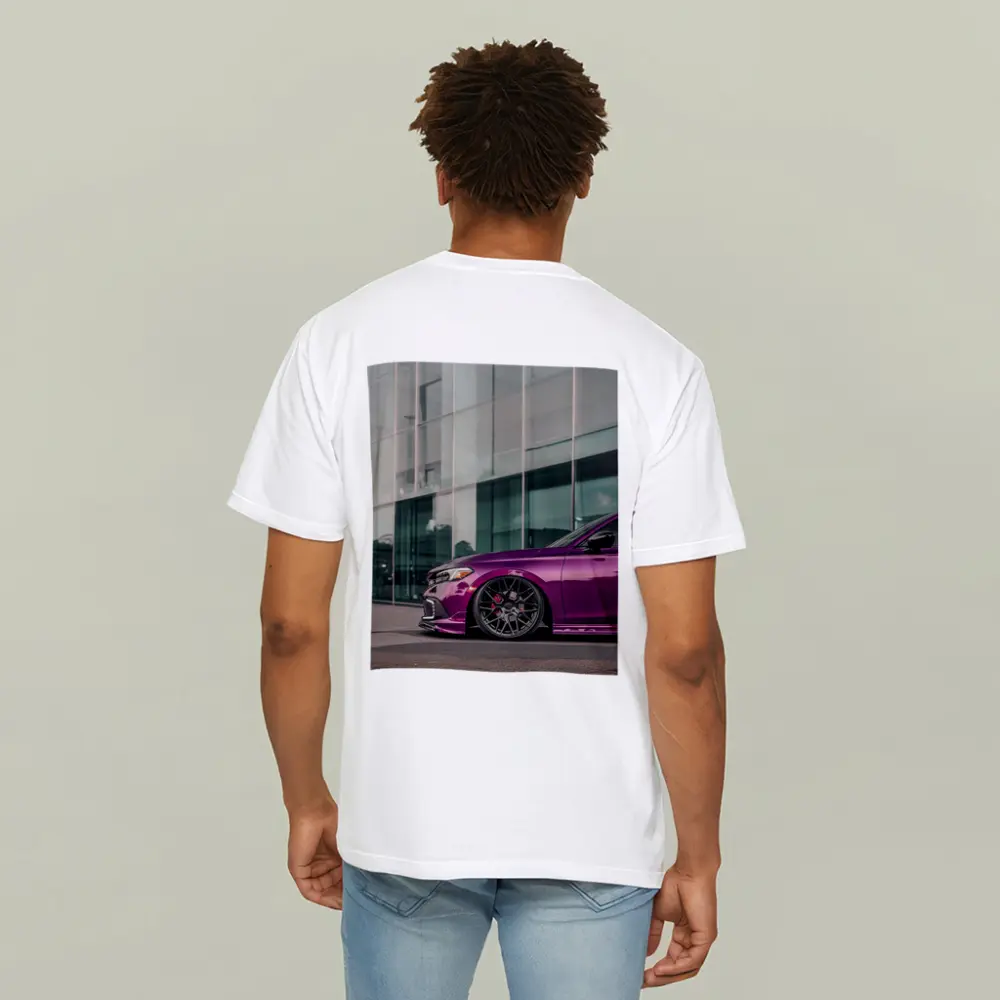 Purple Honda Civic Si Glass Building – T-Shirts