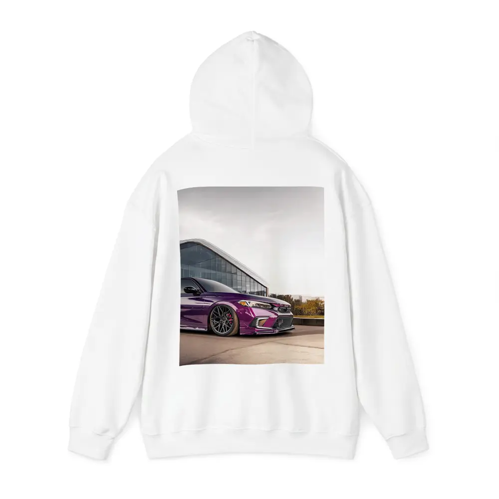 Purple Honda Civic Stance Glass Building – Hoodies