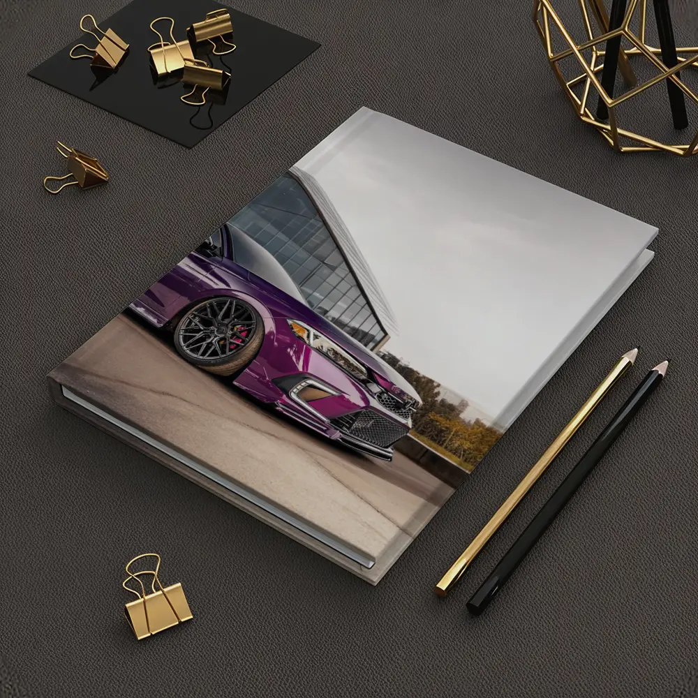 Purple Honda Civic Stance Glass Building – Notebooks
