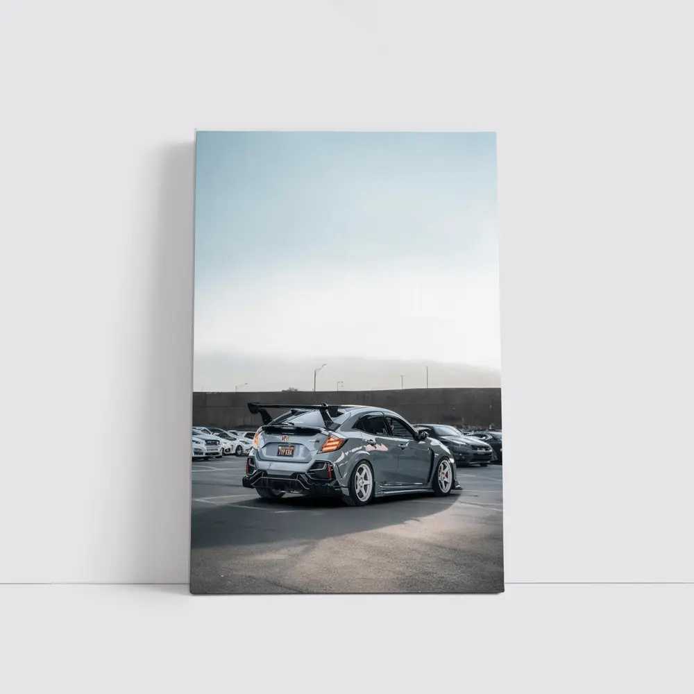 Honda Civic Type R Gray Parking Lot – Wall Art