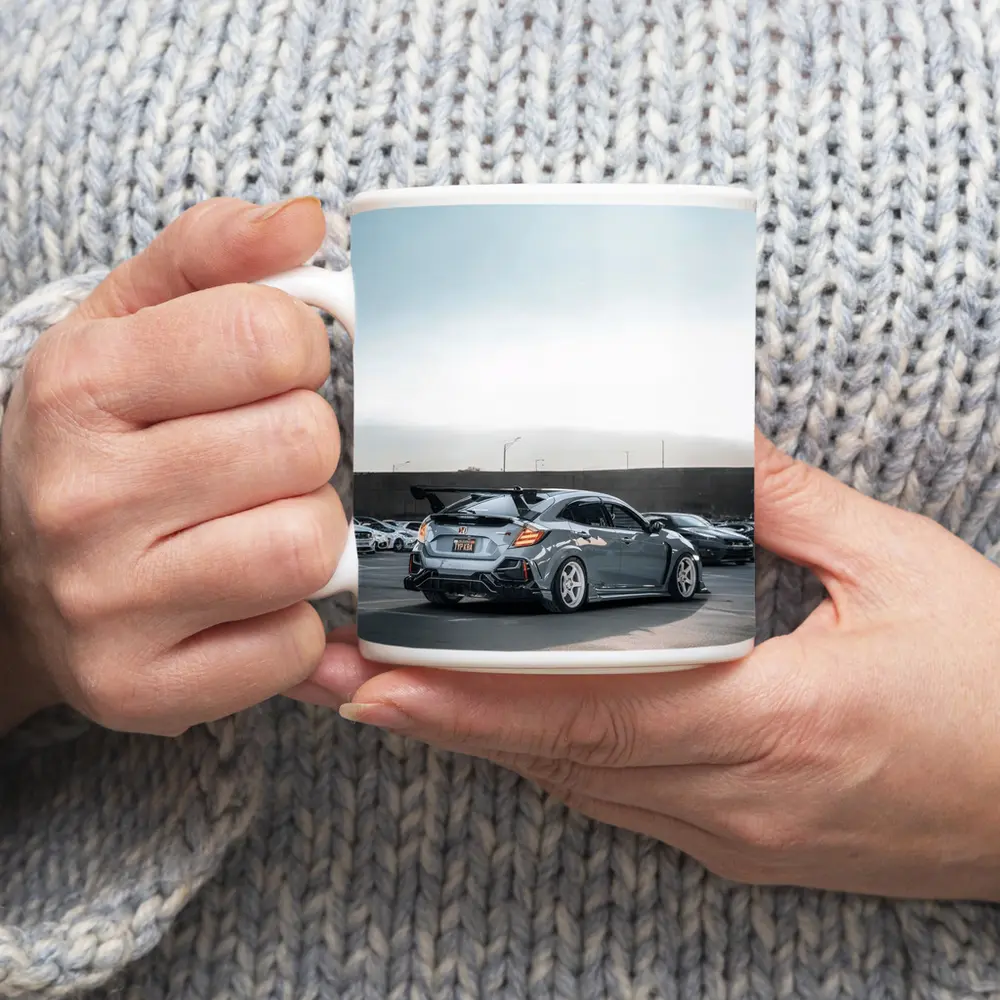 Honda Civic Type R Gray Parking Lot – Mugs