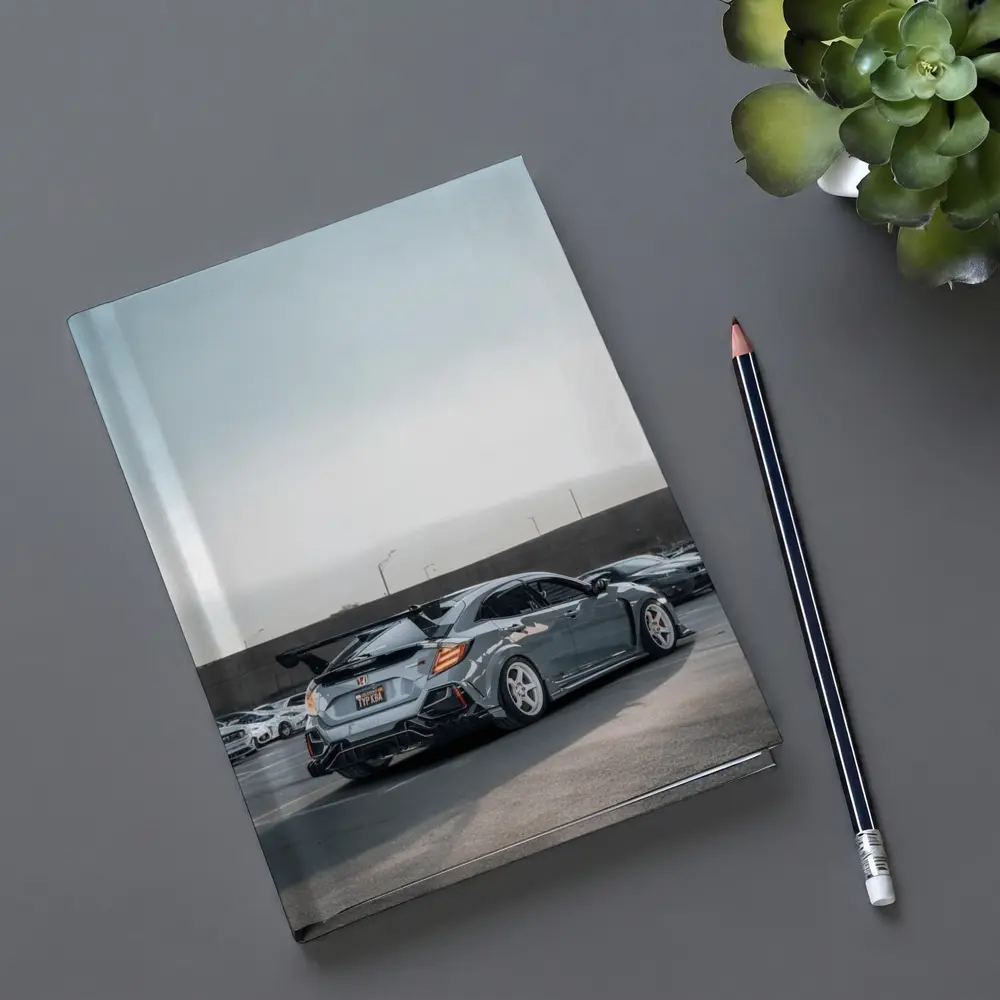 Honda Civic Type R Gray Parking Lot – Notebooks