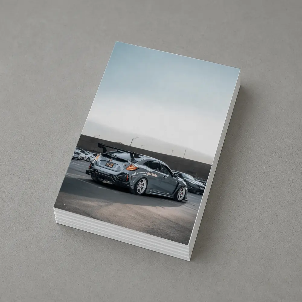 Honda Civic Type R Gray Parking Lot – Postcards