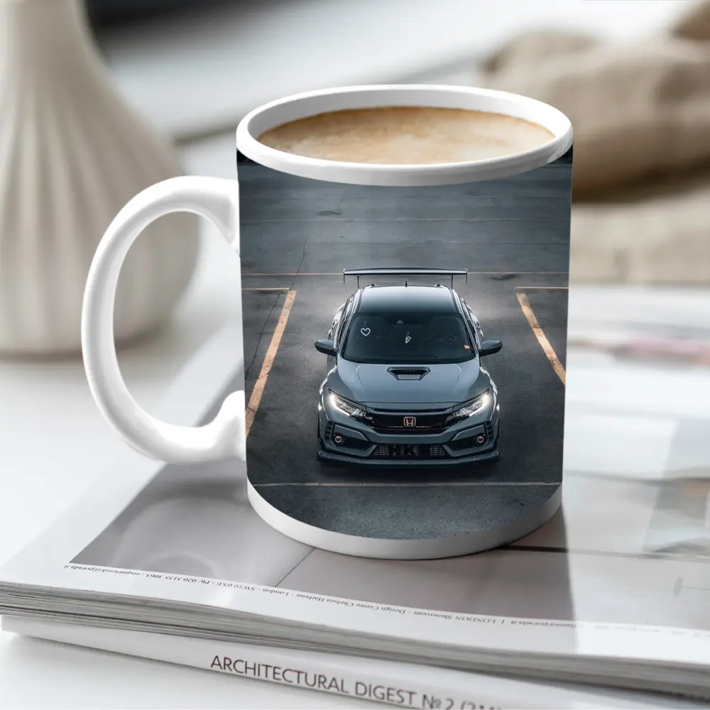 Honda Civic Type R Gray Parking Lot – Mugs